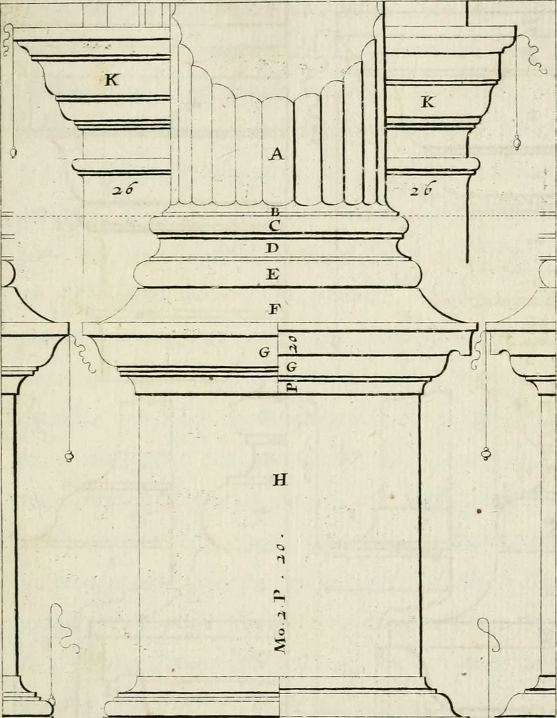 An illustration from Traicté des cinq ordres d'architecture, desquels se sont seruy les anciens, 1645, leaf 54
