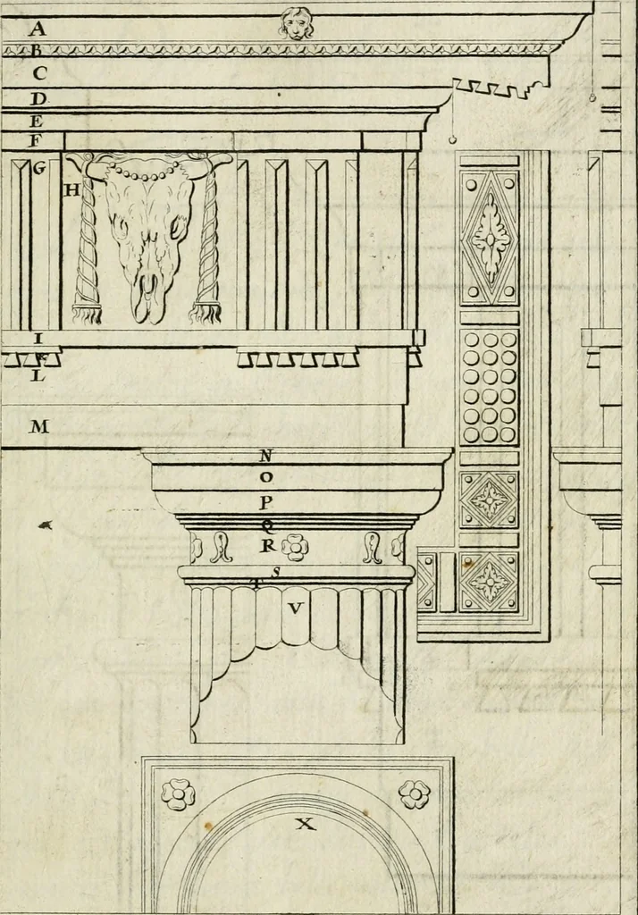 An illustration from Traicté des cinq ordres d'architecture, desquels se sont seruy les anciens, 1645, leaf 62