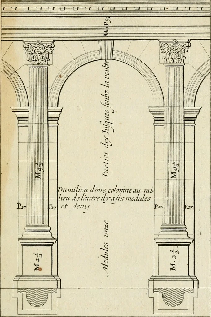 An illustration from Traicté des cinq ordres d'architecture, desquels se sont seruy les anciens, 1645, leaf 90