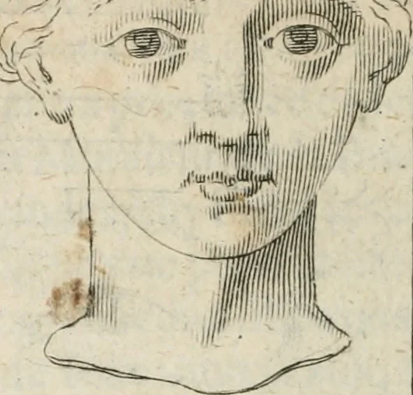 An illustration from Traicté povr la conservation de la santé, et svr la saignee de ce temps, et moyen de remedier aux maladies sans craincte de leur recheute : auec autres traictez necessaires pour toutes sortes de personnes, en façon & ordre non encores veus, & selon la doctrine des anciens medecins grecs, arabes, latins & françois : avgmenté d'vn Traicté de Galien, de l'alictement des malades : Apologie contre Iean Terud ... : Examen du liure intitulé Medecin charitable : Traicté de la physiognomie, auec les figures propres, qui sont au nombre de 53 ..., 1650, leaf 743