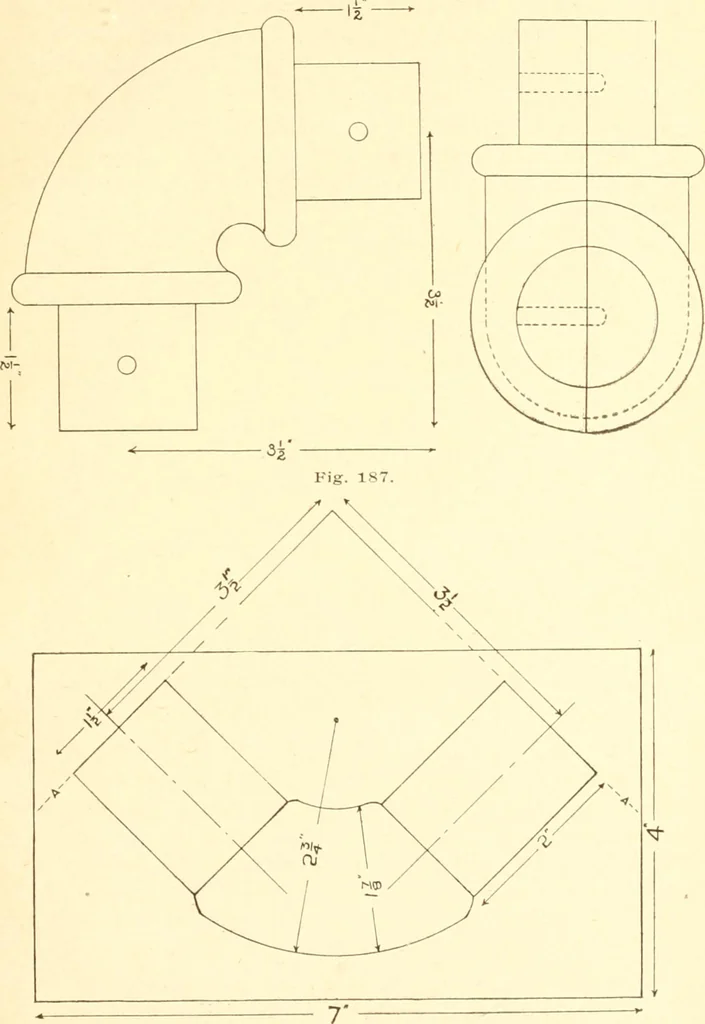 An illustration from Training in wood-work, designed for use in manual training and technical school; consisting of three parts: carpentry, wood-turning and pattern work, 1902, leaf 112