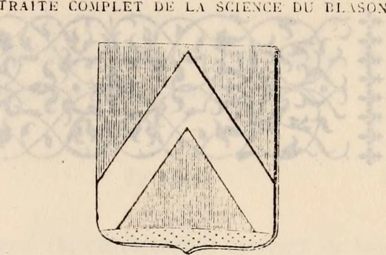 An illustration from Traité complet de la science du blason : à l'usage des bibliophiles, archéologues, amateurs d'objets d'art et de curiosité, numismates, archivistes, artistes, etc., 1880, leaf 190