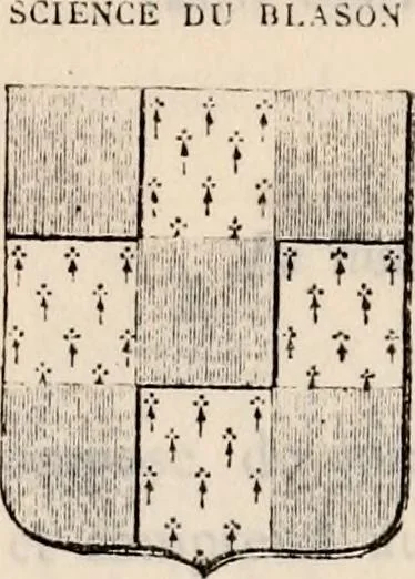 An illustration from Traité complet de la science du blason : à l'usage des bibliophiles, archéologues, amateurs d'objets d'art et de curiosité, numismates, archivistes, artistes, etc., 1880, leaf 200