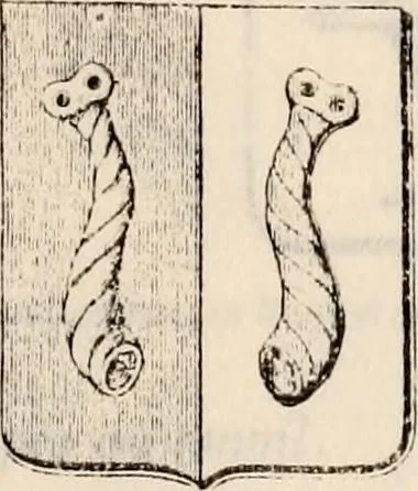 An illustration from Traité complet de la science du blason : à l'usage des bibliophiles, archéologues, amateurs d'objets d'art et de curiosité, numismates, archivistes, artistes, etc., 1880, leaf 252
