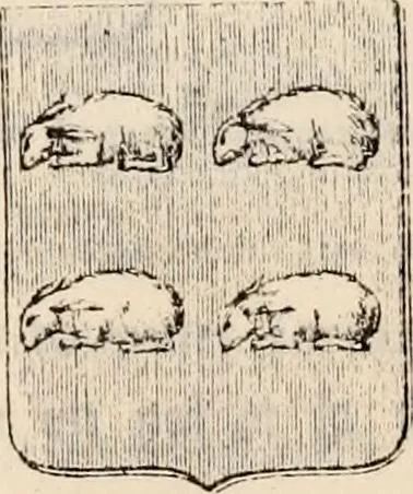 An illustration from Traité complet de la science du blason : à l'usage des bibliophiles, archéologues, amateurs d'objets d'art et de curiosité, numismates, archivistes, artistes, etc., 1880, leaf 254