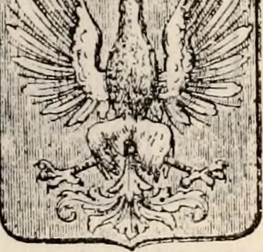 An illustration from Traité complet de la science du blason : à l'usage des bibliophiles, archéologues, amateurs d'objets d'art et de curiosité, numismates, archivistes, artistes, etc., 1880, leaf 264