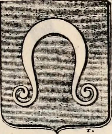 An illustration from Traité complet de la science du blason : à l'usage des bibliophiles, archéologues, amateurs d'objets d'art et de curiosité, numismates, archivistes, artistes, etc., 1880, leaf 302