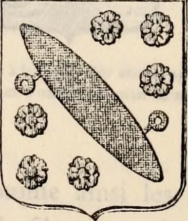 An illustration from Traité complet de la science du blason : à l'usage des bibliophiles, archéologues, amateurs d'objets d'art et de curiosité, numismates, archivistes, artistes, etc., 1880, leaf 308