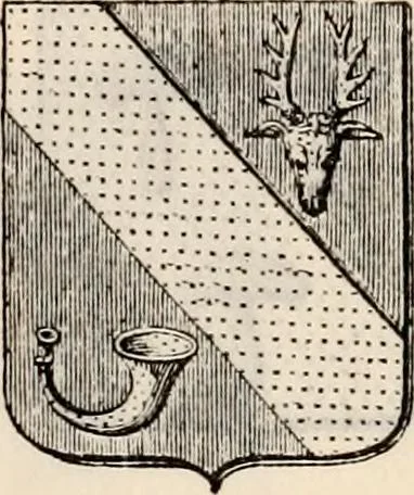 An illustration from Traité complet de la science du blason : à l'usage des bibliophiles, archéologues, amateurs d'objets d'art et de curiosité, numismates, archivistes, artistes, etc., 1880, leaf 310