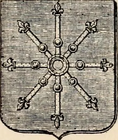 An illustration from Traité complet de la science du blason : à l'usage des bibliophiles, archéologues, amateurs d'objets d'art et de curiosité, numismates, archivistes, artistes, etc., 1880, leaf 322
