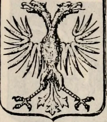 An illustration from Traité complet de la science du blason : à l'usage des bibliophiles, archéologues, amateurs d'objets d'art et de curiosité, numismates, archivistes, artistes, etc., 1880, leaf 332