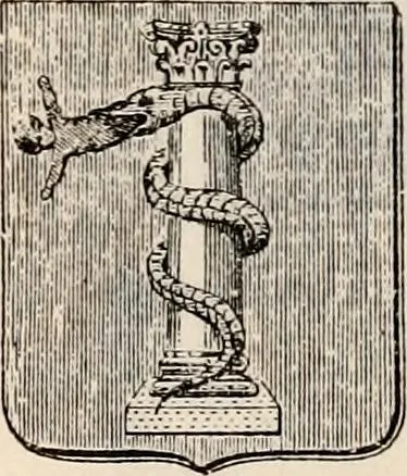 An illustration from Traité complet de la science du blason : à l'usage des bibliophiles, archéologues, amateurs d'objets d'art et de curiosité, numismates, archivistes, artistes, etc., 1880, leaf 338