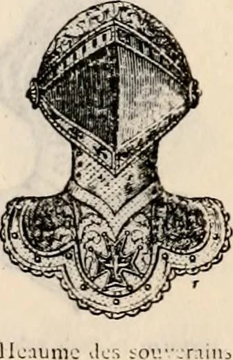 An illustration from Traité complet de la science du blason : à l'usage des bibliophiles, archéologues, amateurs d'objets d'art et de curiosité, numismates, archivistes, artistes, etc., 1880, leaf 350