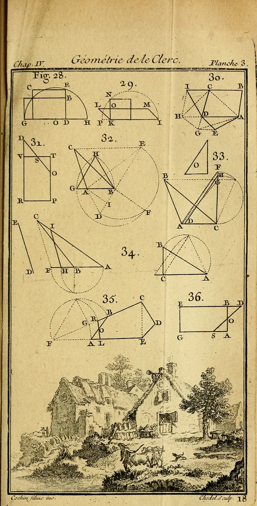 An illustration from Traité de géométrie theorique et pratique : a l'usage des artistes, 1764, leaf 168