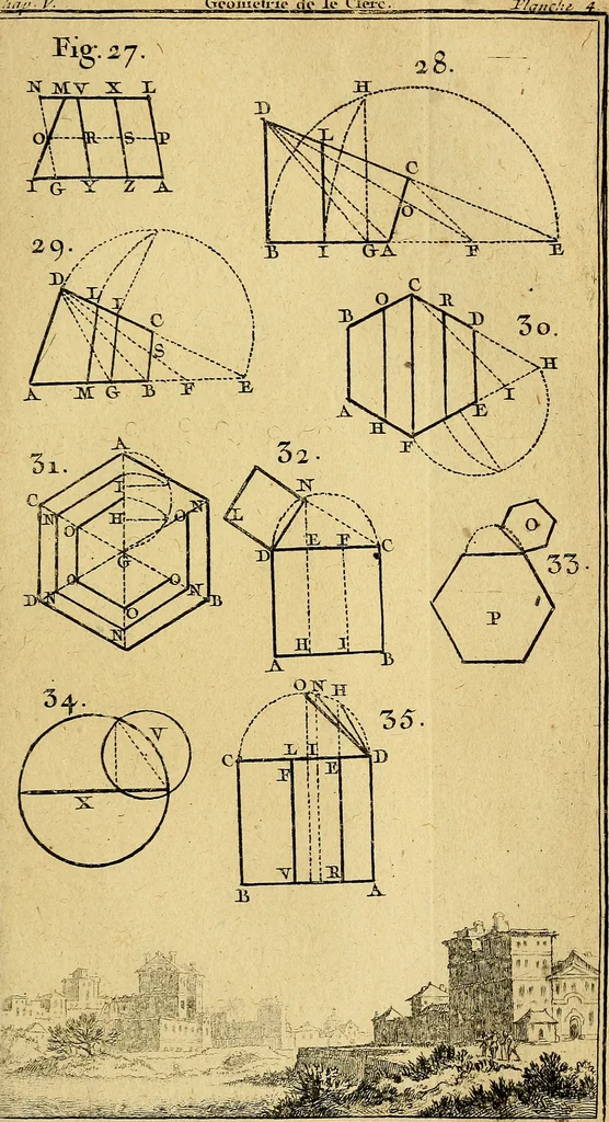 An illustration from Traité de géométrie theorique et pratique : a l'usage des artistes, 1764, leaf 200
