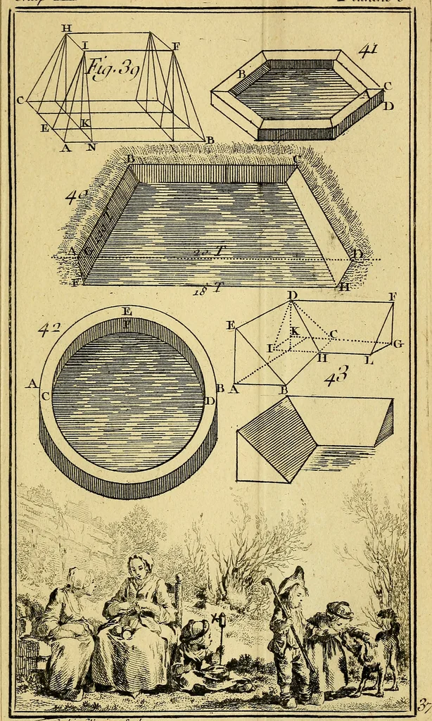 An illustration from Traité de géométrie theorique et pratique : a l'usage des artistes, 1764, leaf 292