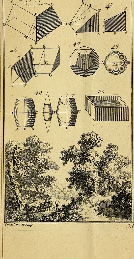 An illustration from Traité de géométrie theorique et pratique : a l'usage des artistes, 1764, leaf 294