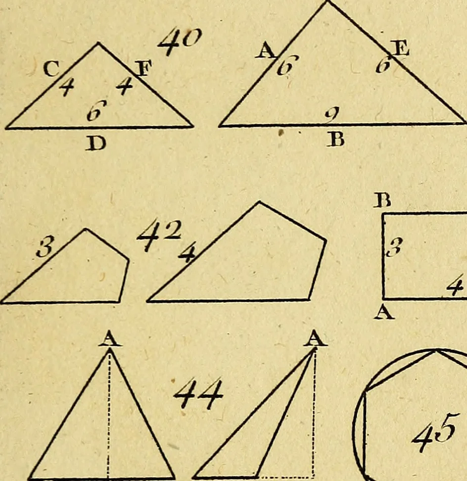 An illustration from Traité de géométrie theorique et pratique : a l'usage des artistes, 1764, leaf 44