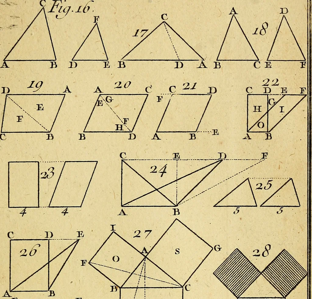 An illustration from Traité de géométrie theorique et pratique : a l'usage des artistes, 1764, leaf 82