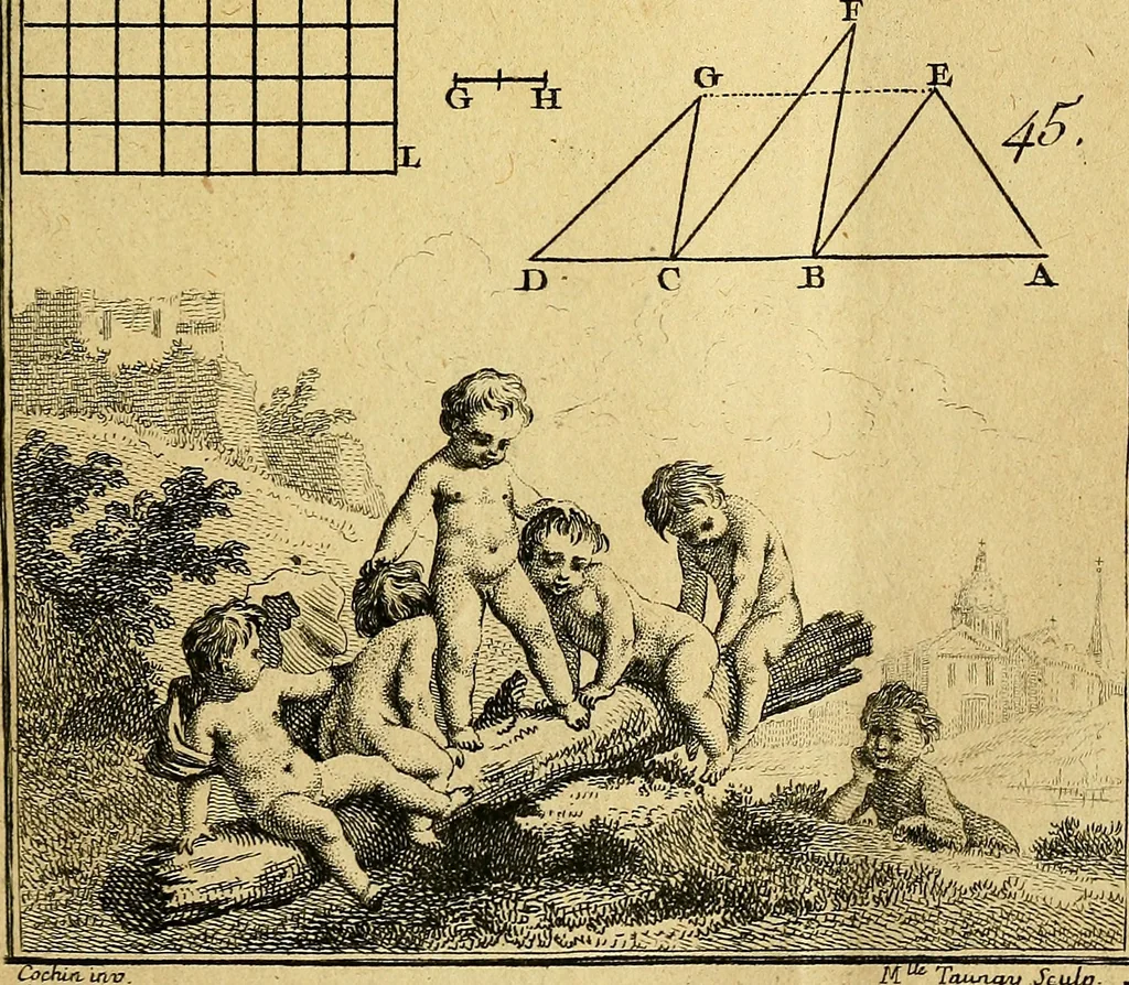 An illustration from Traité de géométrie theorique et pratique : a l'usage des artistes, 1764, leaf 86