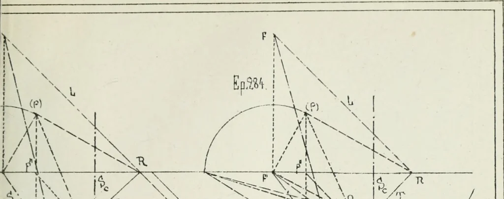 An illustration from Traité de géométrie descriptive, 1880, leaf 290