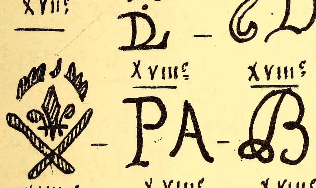 An illustration from Traité de la fabrication et de la réparation des faïences et objets d'art : avec un appendice contenant toutes les marques des faïences et porcelaines françaises, 1897, leaf 103