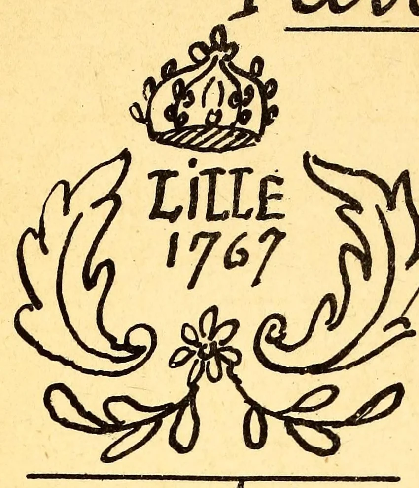 An illustration from Traité de la fabrication et de la réparation des faïences et objets d'art : avec un appendice contenant toutes les marques des faïences et porcelaines françaises, 1897, leaf 110