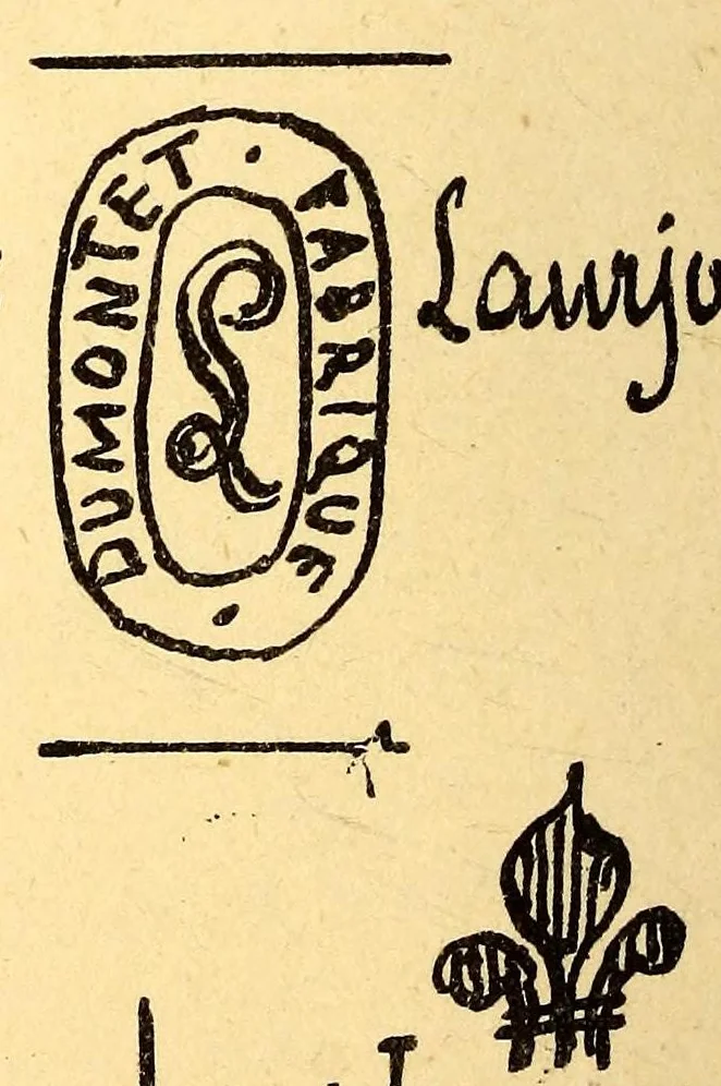 An illustration from Traité de la fabrication et de la réparation des faïences et objets d'art : avec un appendice contenant toutes les marques des faïences et porcelaines françaises, 1897, leaf 112