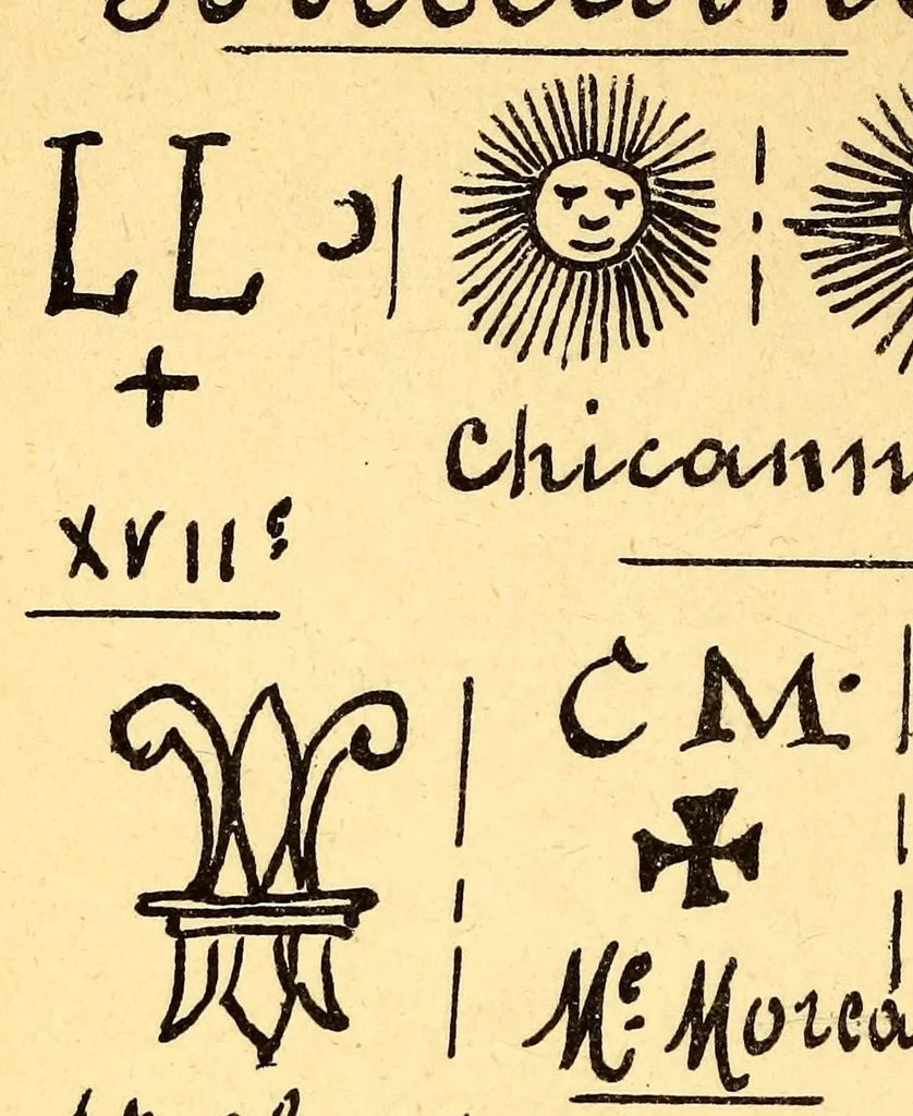 An illustration from Traité de la fabrication et de la réparation des faïences et objets d'art : avec un appendice contenant toutes les marques des faïences et porcelaines françaises, 1897, leaf 114