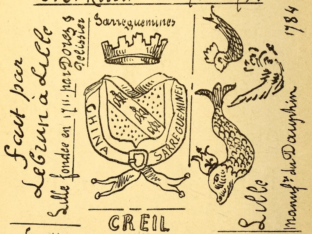 An illustration from Traité de la fabrication et de la réparation des faïences et objets d'art : avec un appendice contenant toutes les marques des faïences et porcelaines françaises, 1897, leaf 120