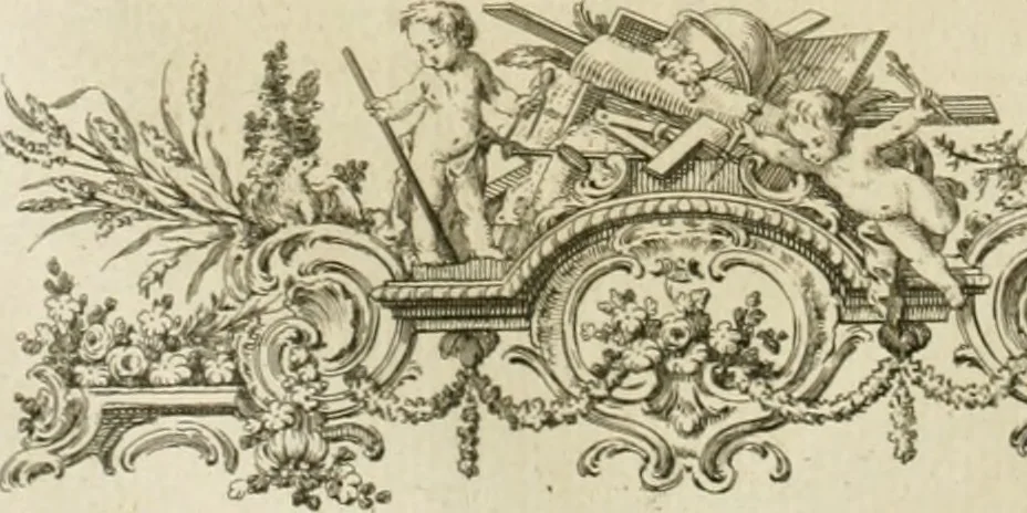 An illustration from Traité de perspective a l'usage des artistes : où l'on démontre géométriquement toutes les pratiques de cette science, & où l'on enseigne, selon la méthode de M. le Clerc, à mettre toutes sortes d'objets en perspective, leur reverbération dans l'eau, & leurs ombres, tant au soleil qu'au flambeau, 1750, leaf 105