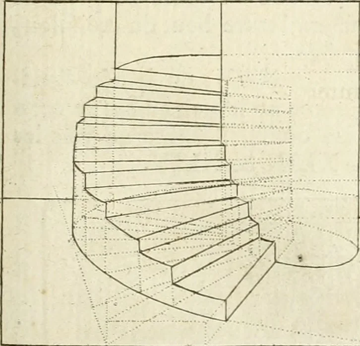 An illustration from Traité de perspective a l'usage des artistes : où l'on démontre géométriquement toutes les pratiques de cette science, & où l'on enseigne, selon la méthode de M. le Clerc, à mettre toutes sortes d'objets en perspective, leur reverbération dans l'eau, & leurs ombres, tant au soleil qu'au flambeau, 1750, leaf 138