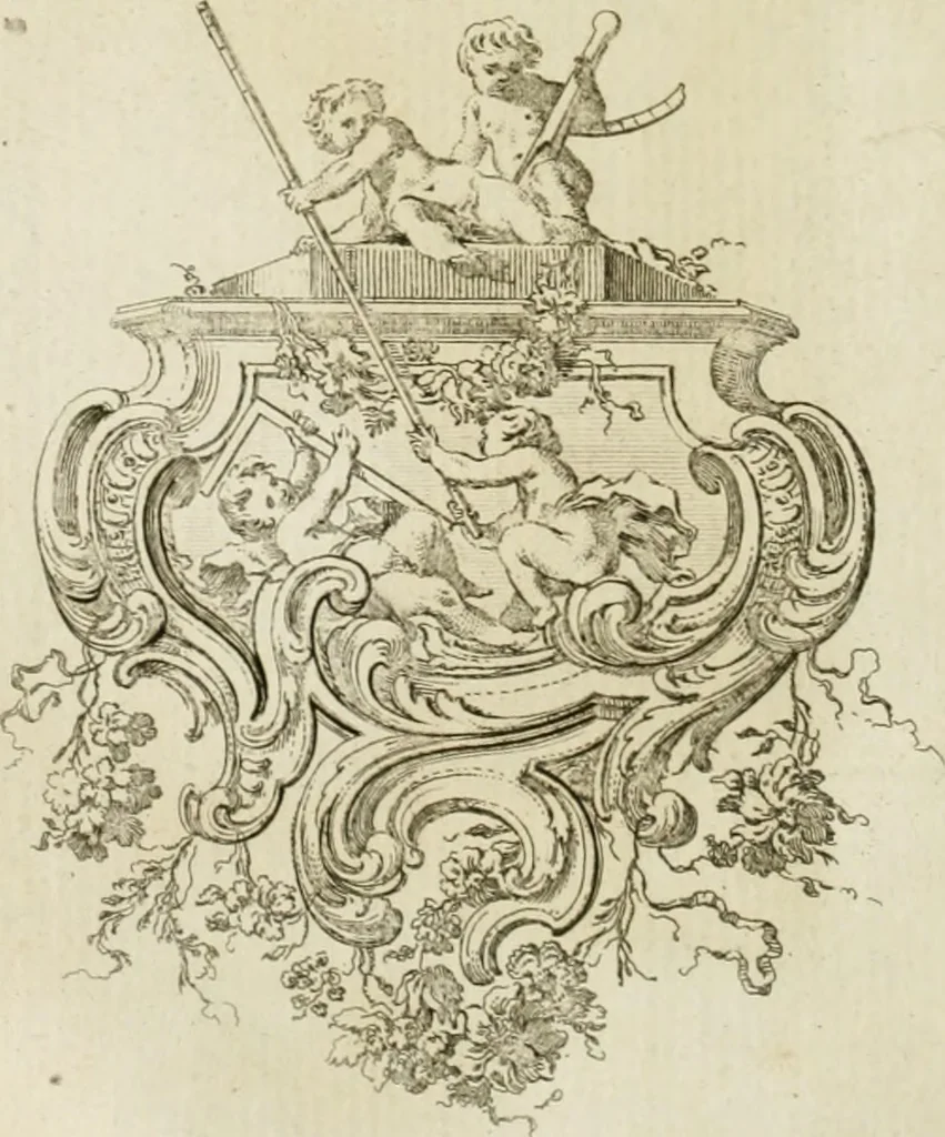 An illustration from Traité de perspective a l'usage des artistes : où l'on démontre géométriquement toutes les pratiques de cette science, & où l'on enseigne, selon la méthode de M. le Clerc, à mettre toutes sortes d'objets en perspective, leur reverbération dans l'eau, & leurs ombres, tant au soleil qu'au flambeau, 1750, leaf 155