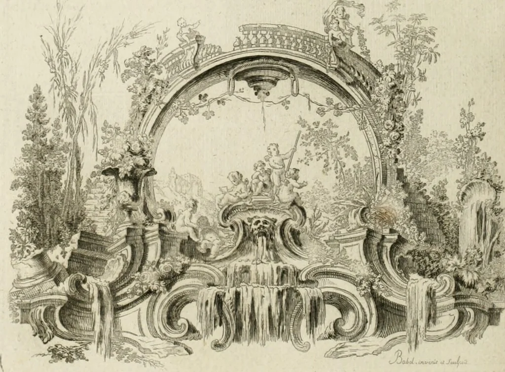 An illustration from Traité de perspective a l'usage des artistes : où l'on démontre géométriquement toutes les pratiques de cette science, & où l'on enseigne, selon la méthode de M. le Clerc, à mettre toutes sortes d'objets en perspective, leur reverbération dans l'eau, & leurs ombres, tant au soleil qu'au flambeau, 1750, leaf 223