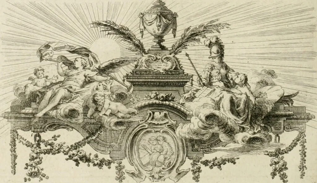 An illustration from Traité de perspective a l'usage des artistes : où l'on démontre géométriquement toutes les pratiques de cette science, & où l'on enseigne, selon la méthode de M. le Clerc, à mettre toutes sortes d'objets en perspective, leur reverbération dans l'eau, & leurs ombres, tant au soleil qu'au flambeau, 1750, leaf 229