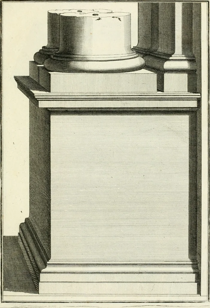 An illustration from Traité de perspective a l'usage des artistes : où l'on démontre géométriquement toutes les pratiques de cette science, & où l'on enseigne, selon la méthode de M. le Clerc, à mettre toutes sortes d'objets en perspective, leur reverbération dans l'eau, & leurs ombres, tant au soleil qu'au flambeau, 1750, leaf 248