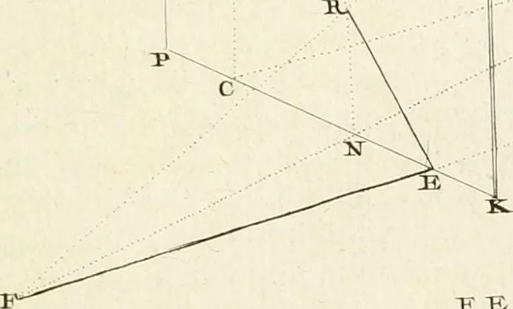 An illustration from Traité de perspective a l'usage des artistes : où l'on démontre géométriquement toutes les pratiques de cette science, & où l'on enseigne, selon la méthode de M. le Clerc, à mettre toutes sortes d'objets en perspective, leur reverbération dans l'eau, & leurs ombres, tant au soleil qu'au flambeau, 1750, leaf 26