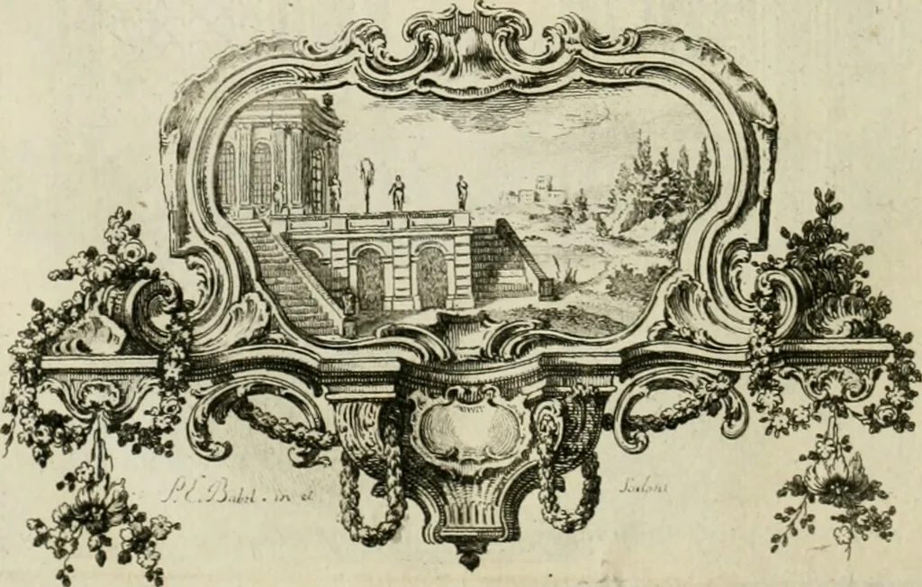 An illustration from Traité de perspective a l'usage des artistes : où l'on démontre géométriquement toutes les pratiques de cette science, & où l'on enseigne, selon la méthode de M. le Clerc, à mettre toutes sortes d'objets en perspective, leur reverbération dans l'eau, & leurs ombres, tant au soleil qu'au flambeau, 1750, leaf 57