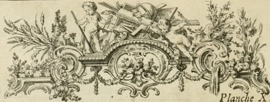 An illustration from Traité de perspective a l'usage des artistes : où l'on démontre géométriquement toutes les pratiques de cette science, & où l'on enseigne, selon la méthode de M. le Clerc, à mettre toutes sortes d'objets en perspective, leur reverbération dans l'eau, & leurs ombres, tant au soleil qu'au flambeau, 1750, leaf 59