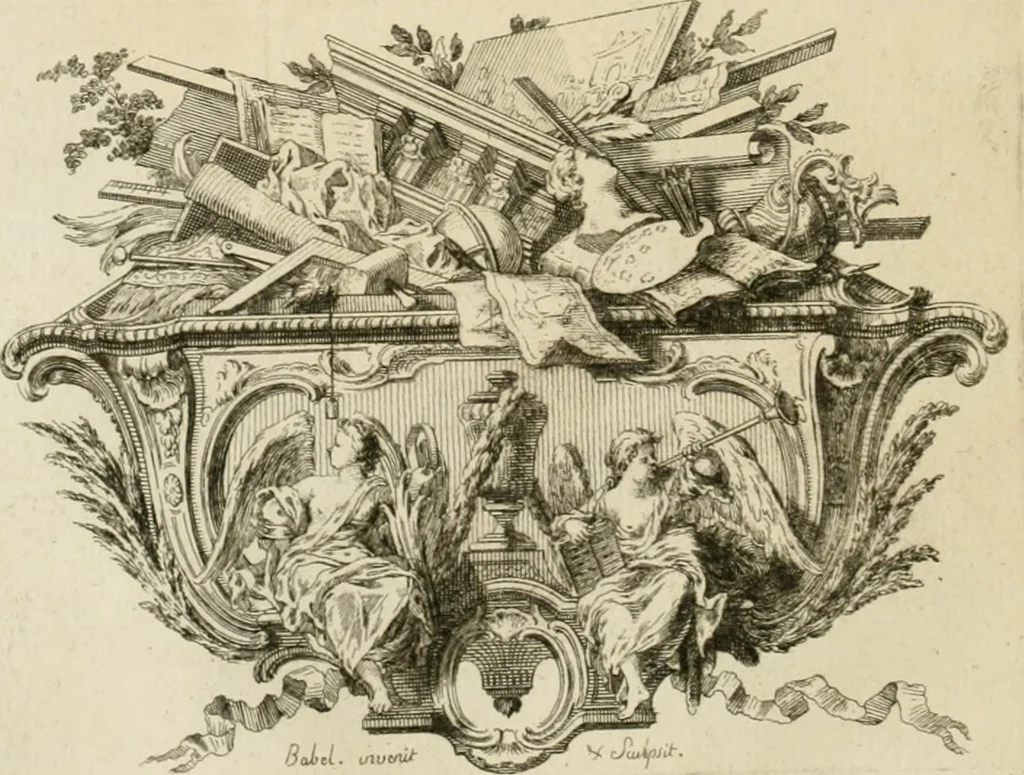 An illustration from Traité de perspective a l'usage des artistes : où l'on démontre géométriquement toutes les pratiques de cette science, & où l'on enseigne, selon la méthode de M. le Clerc, à mettre toutes sortes d'objets en perspective, leur reverbération dans l'eau, & leurs ombres, tant au soleil qu'au flambeau, 1750, leaf 69