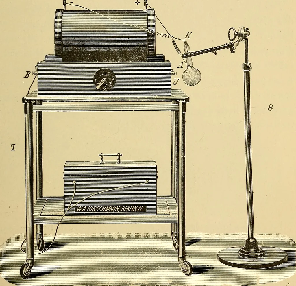An illustration from Traité de radiographie médicale et scientifique : cours libre professé a l'écolepratique de la Faculté de Médecine de Paris, deuxième semestre de 1896-1897, 1897, leaf 120