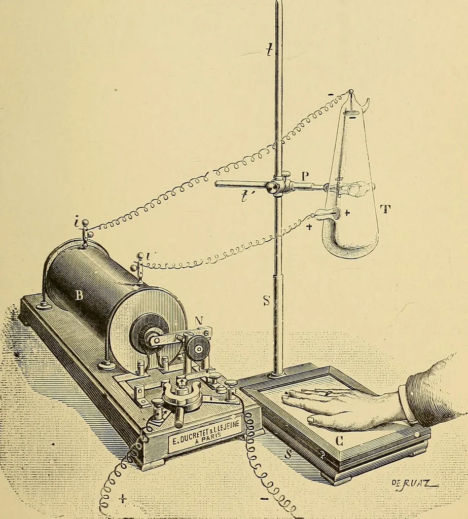 An illustration from Traité de radiographie médicale et scientifique : cours libre professé a l'écolepratique de la Faculté de Médecine de Paris, deuxième semestre de 1896-1897, 1897, leaf 284