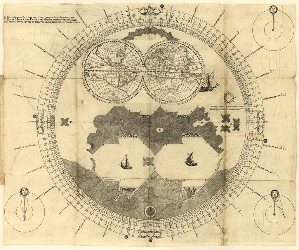 An illustration from Traité des causes naturelles du flux, et du reflex de la mer., 1680, leaf 39