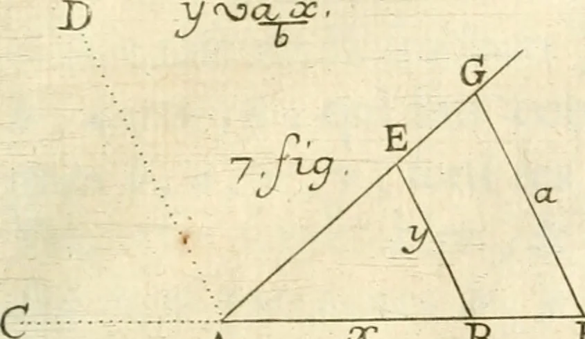An illustration from Traité des lignes du premier genre, expliquées par une methode nouvelle & facile, 1687, leaf 328