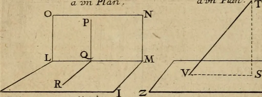 An illustration from Traité des pratiques geometrales et perspectives : enseignées dans l'Academie royale de la peinture et sculpture, 1665, leaf 105