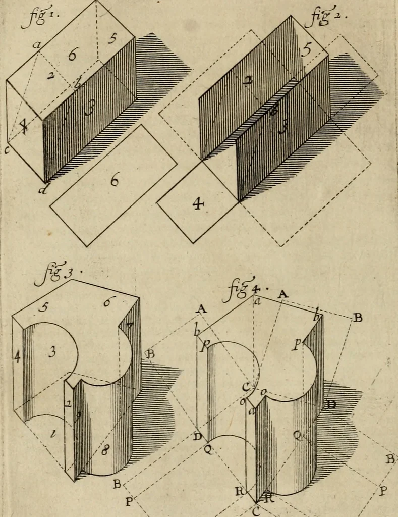 An illustration from Traité des pratiques geometrales et perspectives : enseignées dans l'Academie royale de la peinture et sculpture, 1665, leaf 113