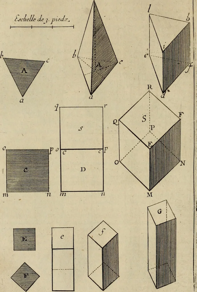 An illustration from Traité des pratiques geometrales et perspectives : enseignées dans l'Academie royale de la peinture et sculpture, 1665, leaf 117