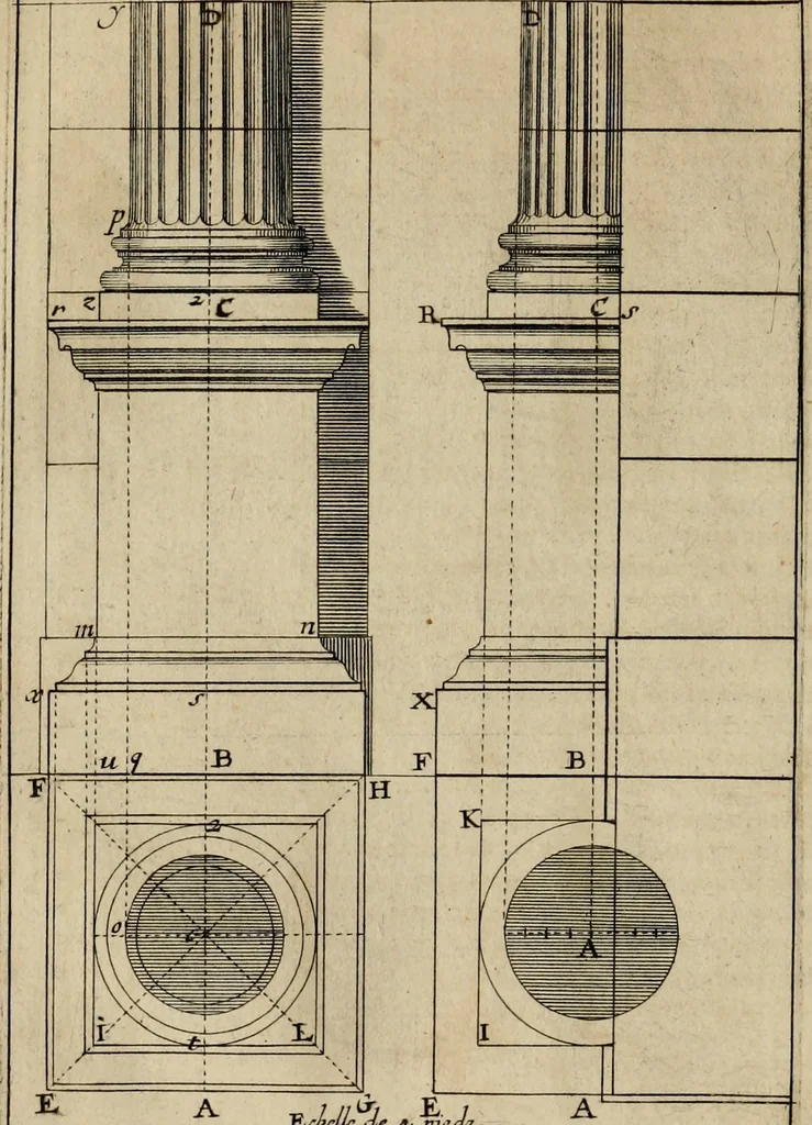 An illustration from Traité des pratiques geometrales et perspectives : enseignées dans l'Academie royale de la peinture et sculpture, 1665, leaf 125
