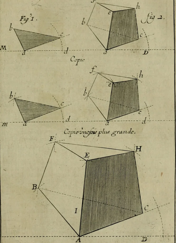 An illustration from Traité des pratiques geometrales et perspectives : enseignées dans l'Academie royale de la peinture et sculpture, 1665, leaf 160