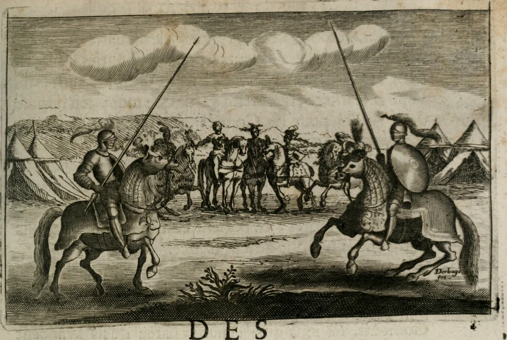 An illustration from Traité des tournois, joustes, carrousels, et autres spectacles publics, 1669, leaf 208